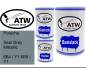 Preview: Porsche, Seal Gray Metallic, 6B4 / Y1 6B5 / Y1: 500ml Lackdose + 500ml Klarlack + 250ml Härter - Set, von ATW Autoteile West.